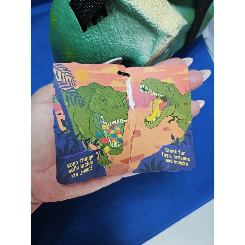T-Rex Dinosaur Head Lunch Box Storage Case Dino Container Suck UK New